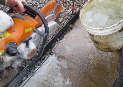 cutting concrete