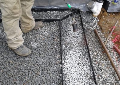 drying wet and frozen stone