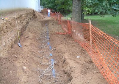 retaining wall tree preservation - rockville sportsplex