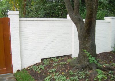 tree preservation project wall over roots - high end residential in DC 1